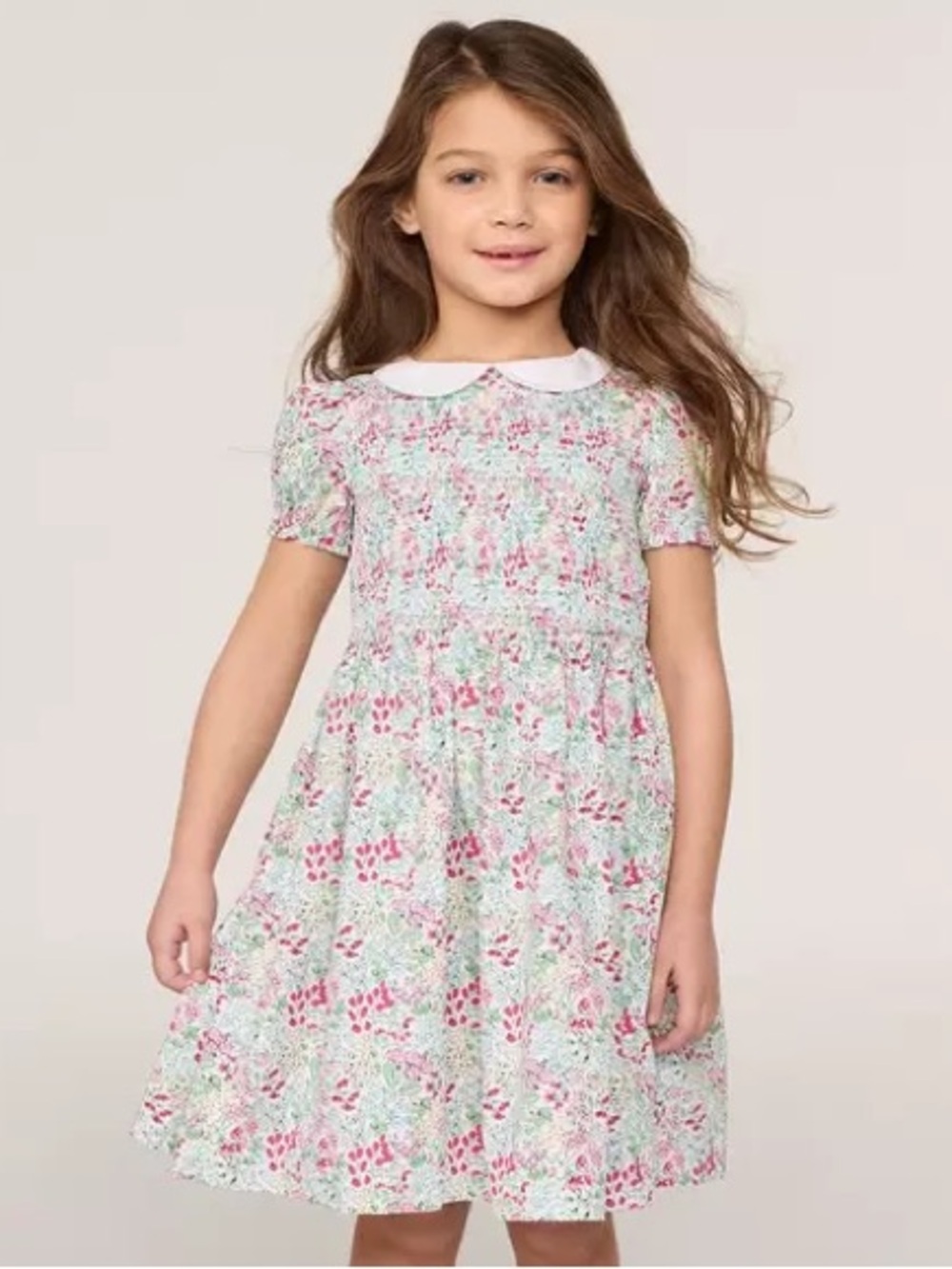 Janie and Jack The Charlotte Floral Smocked Dress